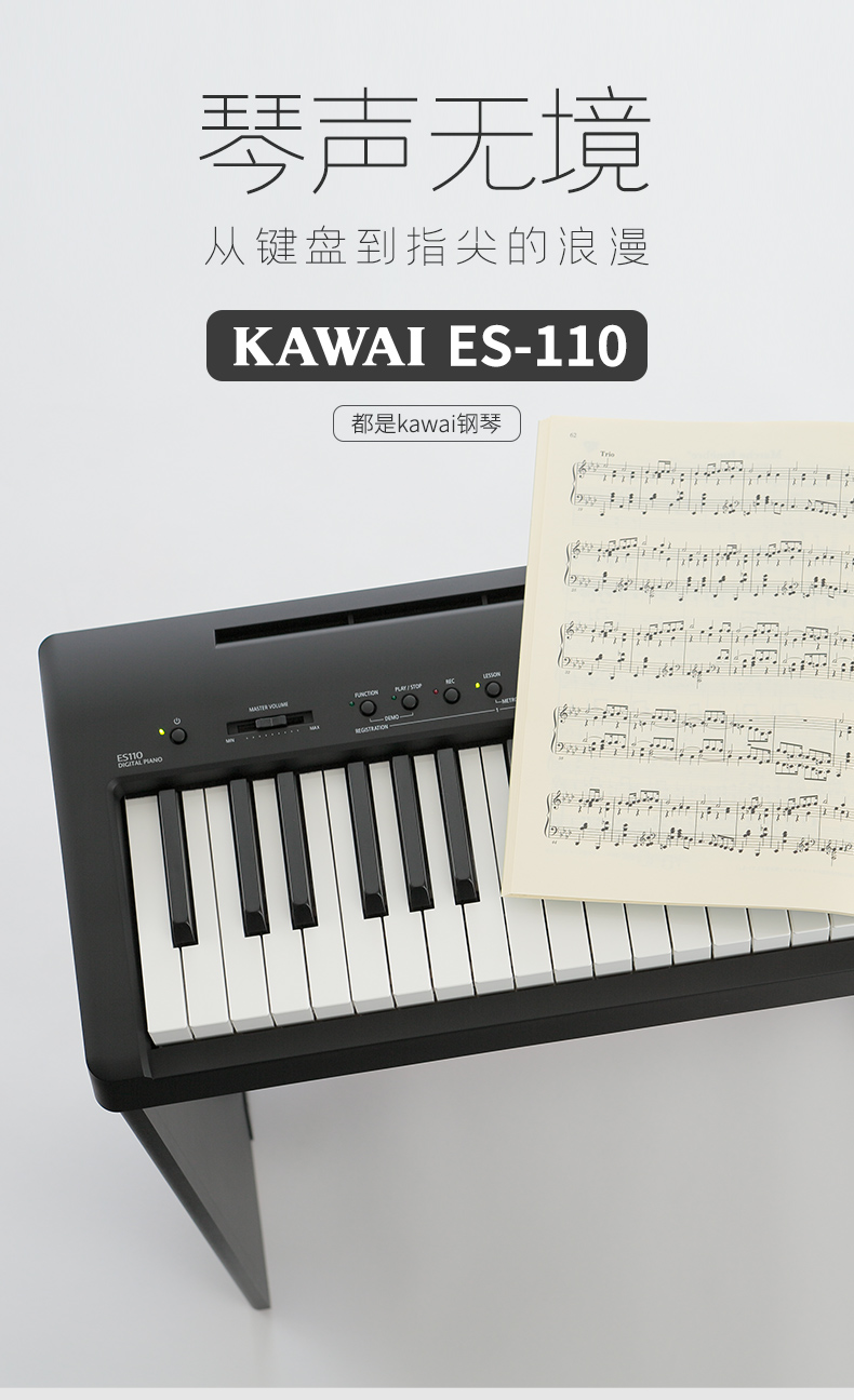 卡瓦依ES110重锤电钢琴(图1)