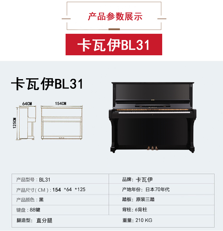 日本原装进口卡瓦依KAWAIBL31(图1)